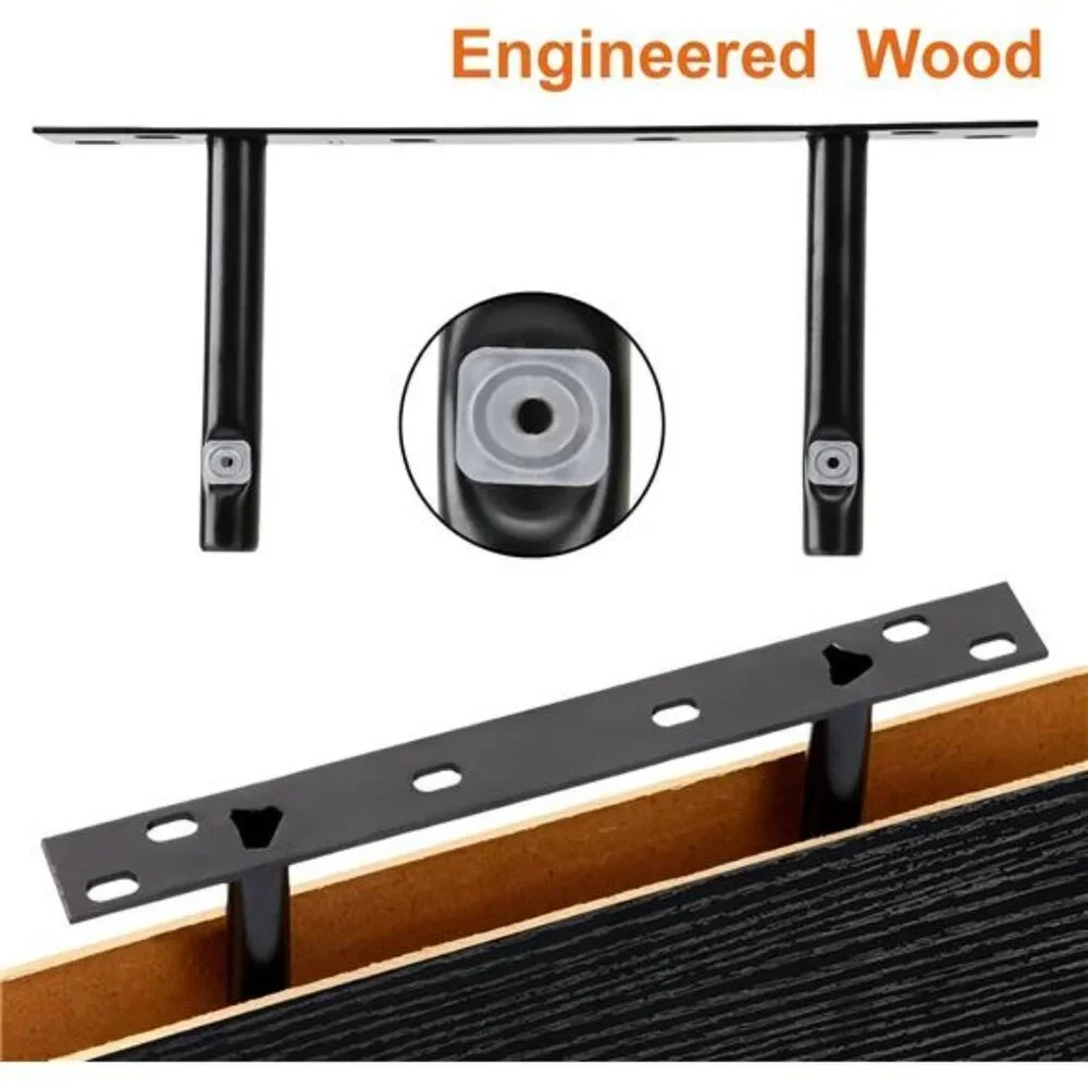 Fixwal Floating Wall Shelves Set of 4 Black Wood Storage for Home Decor
